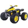pidema.it Quad elettrico per bambini giallo 12V con Musica luci retromarcia moto elettrica