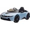 HOMCOM Macchinina Elettrica BMW per Bambini con Telecomando e Lettore MP3, Blu