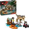 LEGO JURASSIC WORLD FUGA SUL FIUME DAL T REX CON DINOSAURO BARCA VEICOLO ATV E 2