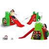 e-md Parco Giochi Scivolo con Tunnel Scaletta Arrampicata Set Gioco Giardino Interno