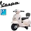 piaggio Vespa bambini Piaggio GTS bianca moto elettrica 6V bambini con poggiaschiena