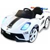 pidema.it Auto Macchina elettrica bianca Polizia Police per bambini telecomando fari LED