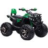 HOMCOM Quad per Bambini 3-5 Anni a 12V con Fari e Presa USB per Musica