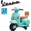 piaggio Vespa bambini Piaggio GTS verde moto elettrica 6V bambini con poggiaschiena