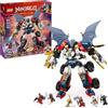 LEGO NINJAGO MECH ULTRA COMBINATORE DI ZANE ROBOT GIOCATTOLO 4 IN 1 CON 6 MINIFI
