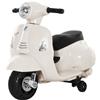 HOMCOM Moto per Bambini Marchio Vespa Batteria 6V Clacson e Fari 18-36 mesi