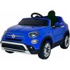 Fiat 500X Auto elettrica per bambinI Fiat 500X 12V BLU telecomando bagagliaio apribile