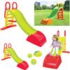 e-md Scivolo Grande con Maniglie e Giochi d' Acqua Scivolo da Giardino Aggancio Tubo