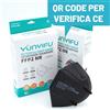 BRBEN ECONOMICA - FFP2 COLORE NERO - Busta Singola - Mascherine certificate - Oltre 900 pz.