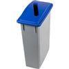 MEDIALINTERNATIONAL Contenitore Office 90Lt + Coperchio blu per CARTA