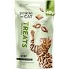 PrimaCat - Deliziosi per gatti senza cereali, croccanti contro le palle dei capelli, gusto manzo, 40 g