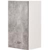 Shally Dogan Pensile da Cucina Armadio Sospeso da Parete Design Minimal Colore Grigio Cemento