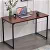 BAKAJI Scrivania Tavolo Porta PC Legno Metallo Casa Ufficio Design Industriale Teak
