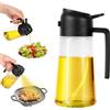 Blendura Oliera Spray 470 ml, Spruzzino Olio 2 in 1, Nero | Spruzzatore Olio per Friggitrice ad Aria, Cucina, Griglia e Insalata, Nebulizzazione Fine o Versamento, Dosaggio Preciso