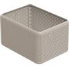 Rotho Madei Scatola di Stoccaggio, Plastica (PP Riciclato) senza BPA, Beige (Cappuccino), 13 L, 32.6 x 23.8 x 18.8 cm