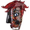 GILDE GLAS art Vaso decorativo, vaso per il viso, decorazione moderna, vaso di design, altezza 30 cm