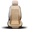 Blueshyhall Coprisedile Auto Massaggiante Universale, Coprisedile Auto Traspirante Fresco Coprisedile Auto Anteriori Auto, Coprisedili Anteriori Auto in Perline di Legno (Beige)