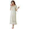 Flwydran QLX - Camicia da notte da donna, a maniche corte, colore bianco, casual, taglia S-XL bianco S