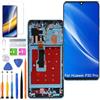 HLYGZX Display di ricambio per Huawei P30 Pro LCD Schermo TFT, VOG-L29 Display Touch Digitizer Assembly Kit (Aurora con cornice, senza impronte digitali, non curvo Screen)