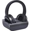 ZANCHIE Cuffie senza fili per TV, cuffie stereo wireless on-ear con stazione di ricarica digitale, per TV, HiFi e DVD, trasmettitore con porta ottica e Aux, portata 100 metri, batteria fino a 10 ore
