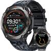 idomars Orologio Smartwatch Uomo con GPS Sport: 1,45" Rotondo Orolog Intelligente con Chiamate Bluetooth Risposta Fitness Tracker 1ATM Impermeabile Monitoraggio Sonno 650mAH Batteria Compatibile iOS Android