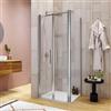 DEGHI Box doccia 80x80 apertura saloon con vetro anticalcare trasparente e profilo cromo 195h - Lost