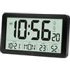 YsyYey Sveglia digitale - Ampio display - Orologio da parete con display di temperatura e umidità, alimentazione USB/batterie, con dimmer automatico, orologio da tavolo con doppio allarme e