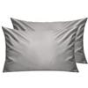 Lirex Federe Confezione da 2, 300 Fili 100% Cotone Traspiranti e Morbide Copricalcino, 50 x 75 cm, Grigio Scuro