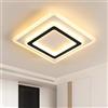Goeco Plafoniera LED Soffitto Quadrata 38W 4275LM Lampada da Soffitto LED Moderna Luce Calda 3000K Plafoniera in Acrilico per Camera da Letto Soggiorno Cucina Corridoio, Bianco 30 x 30 CM