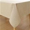 Homaxy Tovaglia effetto lino, lavabile, centrotavola, con effetto loto, rettangolare, 80 x 80 cm, impermeabile, biancheria da tavola, antimacchia, crema