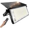 CREATESTAR Luce Solare LED Esterno 150W, Lampada Solare da Esterno con Telecomando Dimmerabile, IP65 Impermeabili Faro LED con Pannello per Giardino Patio Garage