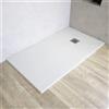 Parama Piatto doccia rettangolare 70x120 cm in marmoresina bianco effetto pietra h3 cm | Milos