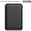 V-TAC POWER BANK RICARICA CELLULARI 5000MAH N1 USB N1 CAVO TYPE C NERO VT-3510-LED8865