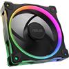 ASUS Prime MR120 ARGB, Ventola per Case da 120 mm, Spessore Telaio 2,8 cm, 20 LED ARGB Compatibili con Aura Sync per Illuminazione da Entrambi i Lati, Massimo 21 dB di Rumore, Nero