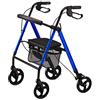 Gima Deambulatore leggero e pieghevole, con telaio in alluminio blu, sedile in PP e regolabile in altezza, 43160