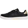 Tommy Hilfiger Donna Sneakers con Suola Preformata Essential Chic Court in Pelle, Nero (Black), 42