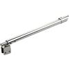 Oceanlend Braccio di supporto in acciaio inossidabile, barra di supporto regolabile per schermo doccia con design telescopico, adatto per pannelli in vetro da 8-12 mm, argento (1# (inclinato))