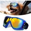 Shyllin Occhiali da Sole per Cani Shyllin, Occhiali per Cani Occhiali da Sole, Dog Sunglasses con Protezione Uv, Antipolvere, Eleganti Occhiali Moto Cane di Taglia Media/Grande (Blu-Rosso)