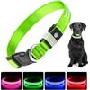 PcEoTllar Collare leggero per cani USB ricaricabile zolled collare cane impermeabile luminoso misura regolabile, 3 modalità, collare leggero sicurezza notturna cani piccoli e medi