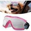 Shyllin Occhiali da Sole per Cani Shyllin, Occhiali per Cani Occhiali da Sole, Dog Sunglasses con Protezione Uv, Antipolvere, Eleganti Occhiali Moto Cane di Taglia Media/Grande (Rosa-Argento)