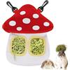dellyy Portafieno Coniglio Nano, dellyy Fieno per Coniglio, Porta Fieno, Fragola Sacco Porta Fieno con 2 Travi, Sacchetto di Fieno, per Cincillà, Cavie, Criceti, Maiali Olandesi, Tartarughe (Bianco, M)