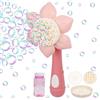 Qunkun Macchina per bolle di sapone per bambini, a forma di fiore, con liquido per bolle di sapone, per ragazze, per giochi all'aperto, compleanni, feste, matrimoni