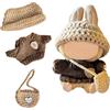 GWAWG Set di 3 mini bambole in peluche vestiti per bambole accessori per bambole abbigliamento fai da te per bambole Jumper abbigliamento con cappuccio adatto per bambini adulti