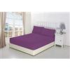 NIYS Luxury Bedding Lenzuola con angoli molto profondi, 40 cm, in percalle., 50% cotone/50% poliestere/ in cotone/misto-cotone/poliestere, Purple/Aubergine, Super King