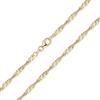 MATERIA by Matthias Wagner Elegante collana Singapore in argento 925 placcato oro K14 in 40-70 cm, 40 cm, Argento sterling
