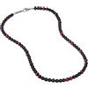GAVU Collana Pietre Naturali Uomo con Onice Opaco e Occhio di Tigre Rosso, Collana Uomo Perline di Pietre Dure 60cm