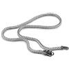 Dankadi Collana drago testa chiusura Chopin cubano grande 5 mm in 925 argento dorato catena cubana maglia stile retrò vintage rock punk hip pop serpente regalo gioielli festa per uomo, 20, Argento