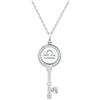 Presentski Collana con Ciondolo Costellazione Donna: in Argento Sterling 925 Libra Chiave Collane Pendente con Zirconi, Ciondoli Astrologia Galassia, Oroscopo Gioielli Regalo di Compleanno per Ragazze…
