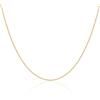 MIORE Collana Uomo Collana Donna Argento 925 Placcato Oro 18K, Catena Forzatina Sottile 46 cm, Anallergica, Made in Italy, Confezionata in Elegante Portagioie, Catenina Fine e Versatile