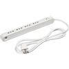 Bticino 3631USDB Ciabatta Elettrica Multipresa Ultraslim con Interruttore Luminoso di Sicurezza SAFE, 4 Prese Bipasso, Cavo 1,5m, Salvaspazio, Colore bianco